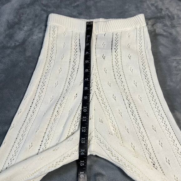Nasty Gal High Rise Crochet Pointelle Knit Flare Pants Size M NEW Festival Boho - Picture 13 of 14